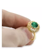 14k žluté zlato Smaragd  Vintage craft vrc059y